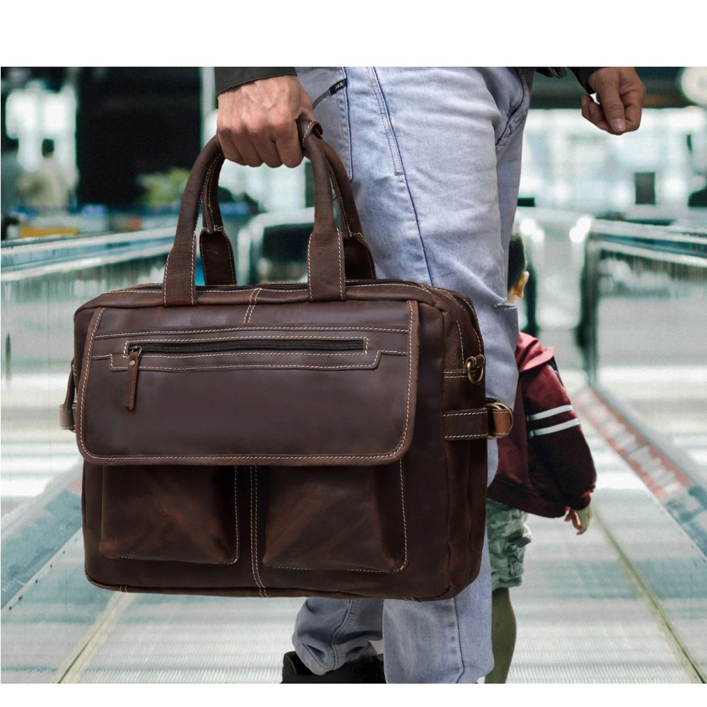 Brown Leather Men's Bag